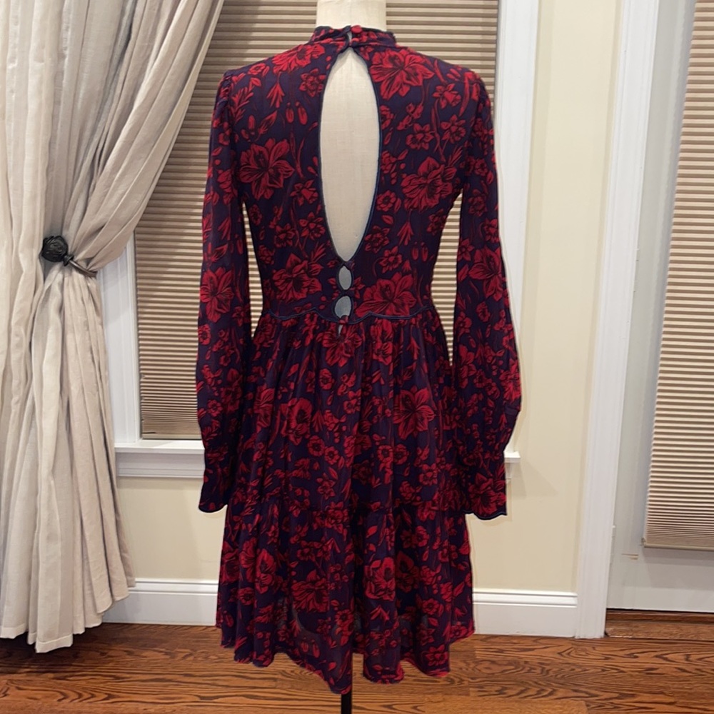 Gorgeous Free People Floral Print Dress With Cutwork Embroidery - Picture 4 of 11